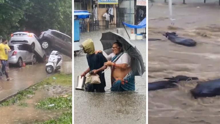 Rain havoc: Floods and landslides increased problems from mountains to plains, red alert in many states today: बारिश का कहर: पहाड़ों से मैदान तक बाढ़ और भूस्खलन ने बढ़ाई मुश्किलें, आज कई राज्यों में रेड अलर्ट |