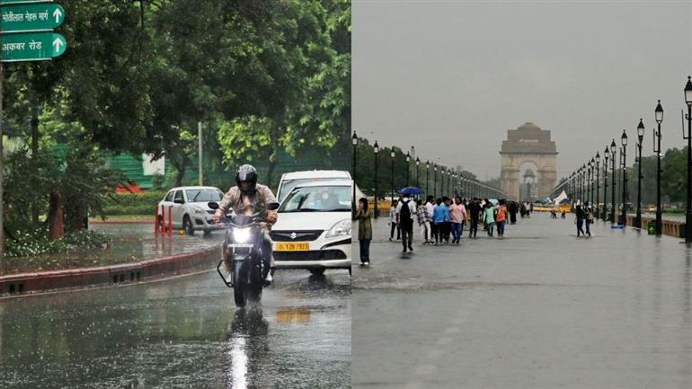 The weather in Delhi is pleasant due to heavy monsoon rains: दिल्ली में मानसून की झमाझम बारिश से मौसम सुहावना, IMD ने जारी किया हफ्तेभर रिमझिम फुहारों का अलर्ट