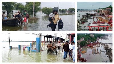 Ganga-Yamuna havoc: Hundreds of villages submerged, people forced to migrate: गंगा-यमुना का कहर: सैकड़ों गांव जलमग्न, पलायन को मजबूर लोग, यूपी-राजस्थान में बिगड़े हालात
