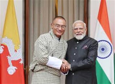 प्रधानमंत्री की भूटान के प्रधानमंत्री के साथ बैठक