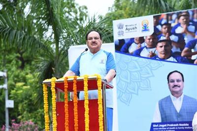 केन्‍द्रीय स्वास्थ्य एवं परिवार कल्याण मंत्रालय ने देशभर में 12वां अंतरराष्ट्रीय योग दिवस 2026 मनाया