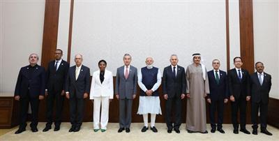 प्रधानमंत्री श्री नरेन्द्र मोदी ने ब्रिक्स देशों के राष्ट्रीय सुरक्षा सलाहकारों और वरिष्ठ सुरक्षा अधिकारियों से मुलाकात की