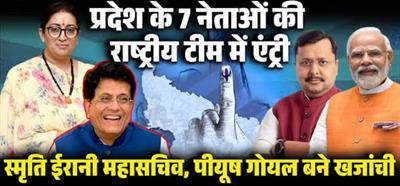 चुनाव से पहले भाजपा का मास्टरस्ट्रोक: जेन-ज़ी को साधने उतरी टॉप टीम : नितिन नबीन, स्मृति ईरानी और विनोद तावड़े प्रमुख चेहरे शामिल      